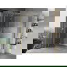 Mexen Mist-H L Duo душ кабина с отварящи се врати 90 x 70 см, прозрачна, четкано злато - 8A5L-090L-070P-55-00