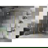 Mexen Mist-H L Duo душ кабина с отварящи се врати 90 x 70 см, прозрачна, четкано злато - 8A5L-090L-070P-55-00