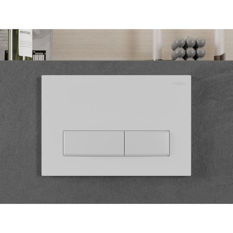 Mexen Fenix 09 бутон за промиване, бял матов - 600920