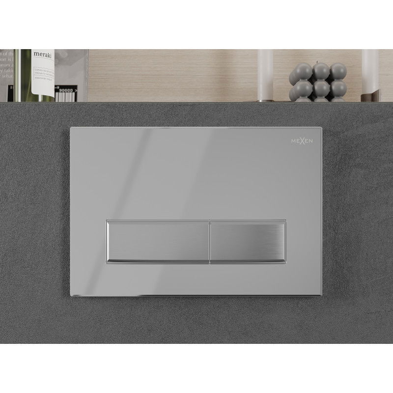 Mexen Fenix 09 бутон за промиване, лъскав хром - 600999