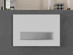 Mexen Fenix 09 бутон за промиване, бял/матов хром - 600929