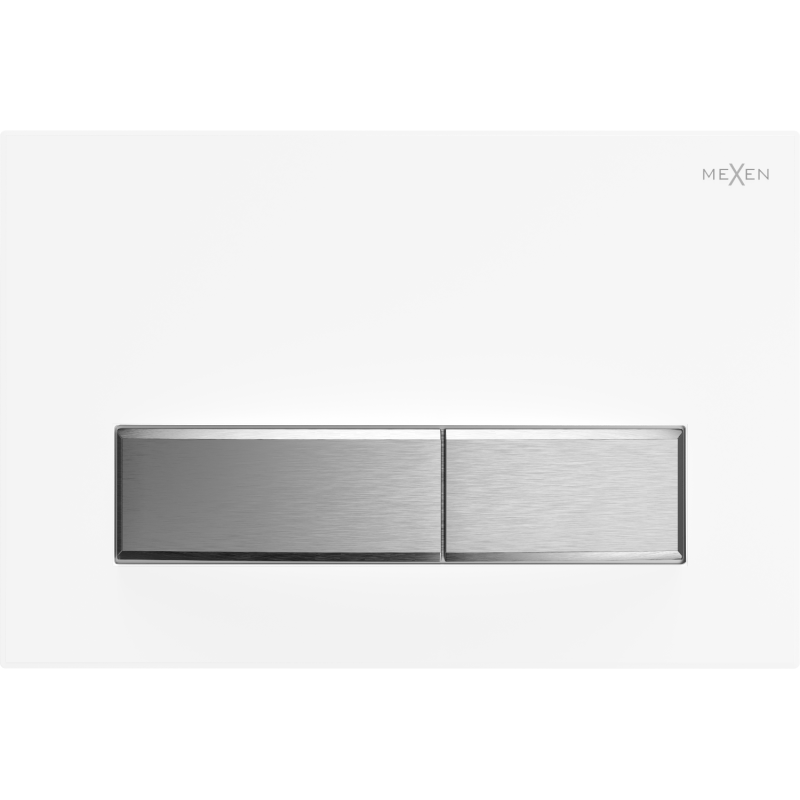 Mexen Fenix 09 бутон за промиване, бял/матов хром - 600929