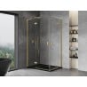 Mexen Mist-H L Duo кабина за душ с отваряща се врата 115 x 110 см, прозрачно, злато четкано - 8A5L-115L-110P-55-00
