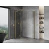 Mexen Mist-H L Duo кабина за душ с отваряща се врата 115 x 110 см, прозрачно, злато четкано - 8A5L-115L-110P-55-00