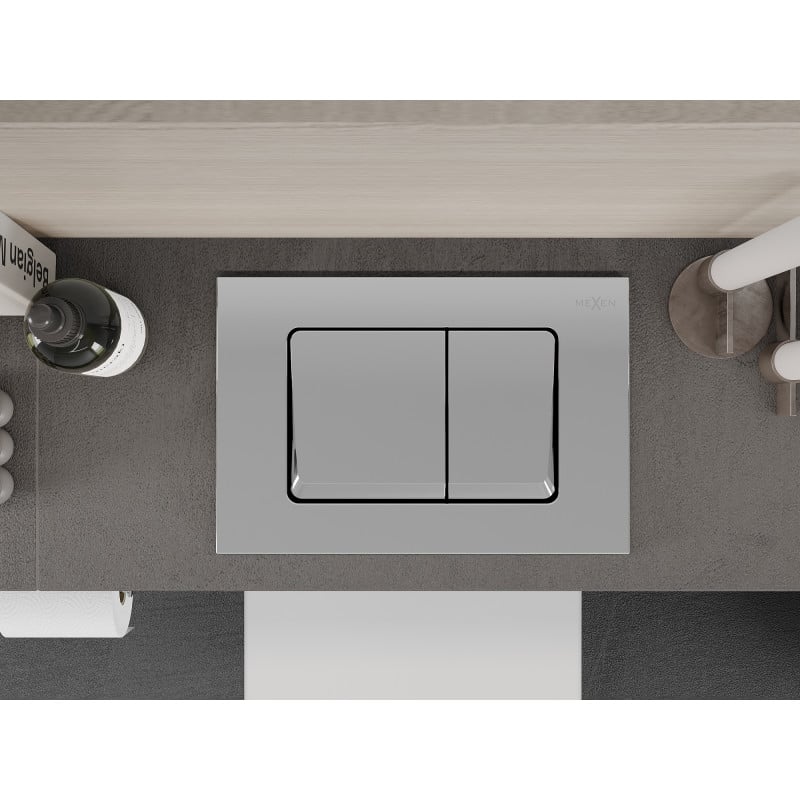 Mexen Fenix 10 XS бутон за промиване, лъскав хром - 601001