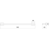 Mexen Arno закачалка за кърпи, бял - 7020724-20
