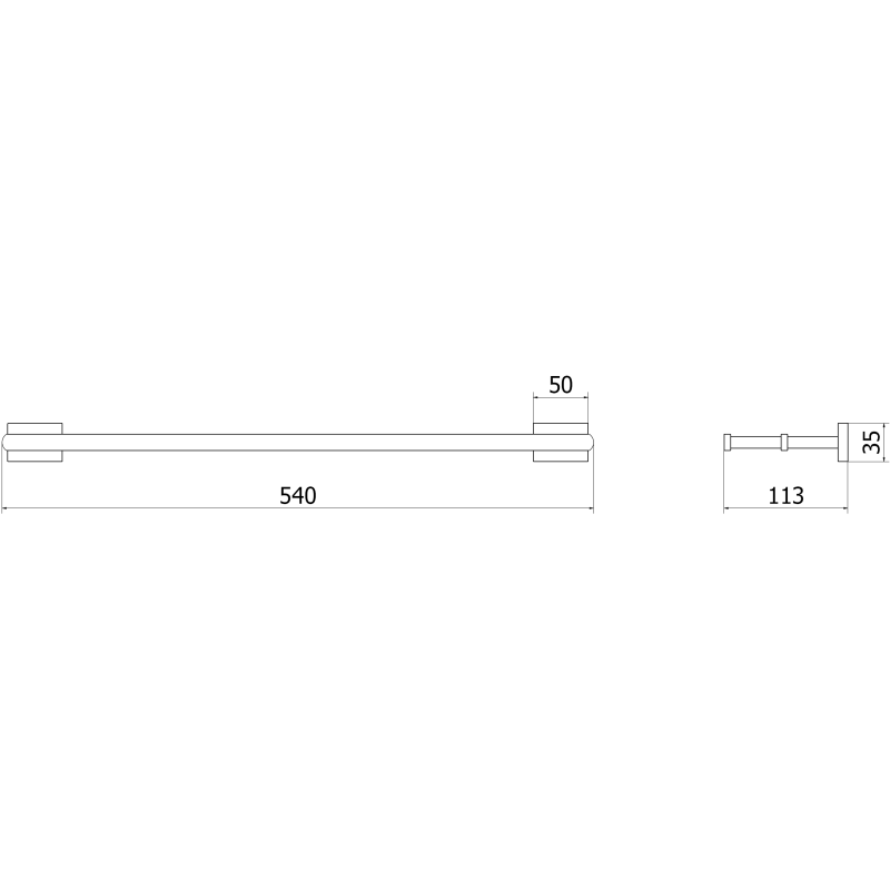 Mexen Arno двоен държач за хавлии, хром - 7020725-00