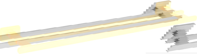 Mexen Arno двоен закачалка за кърпи, златен с четка - 7020725-55