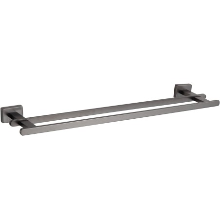 Mexen Arno двойна закачалка за кърпи, матирано оръжейно сиво - 7020725-66