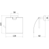 Mexen Arno държач за тоалетна хартия, бял - 7020733-20