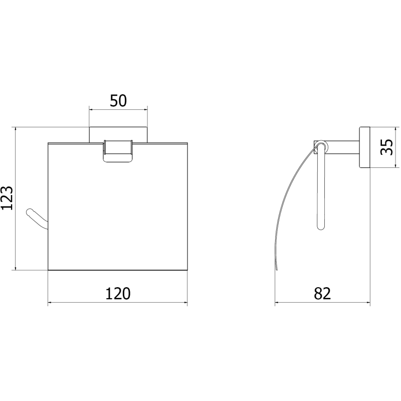 Mexen Arno държач за тоалетна хартия, матиран никел - 7020733-97