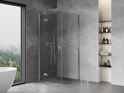 Mexen Mist H T лява отваряема душ кабина 90 x 90 см, прозрачна, хром - 8A5T-090-090-01-00-L
