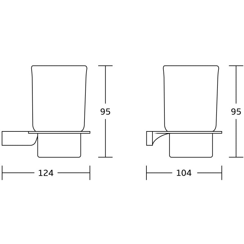 Mexen Rino чаша за четки за зъби, златна - 7027038-50