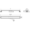 Mexen Flat 360 корпус до оттичане линейно обиране 100 cm, inox - 1040100