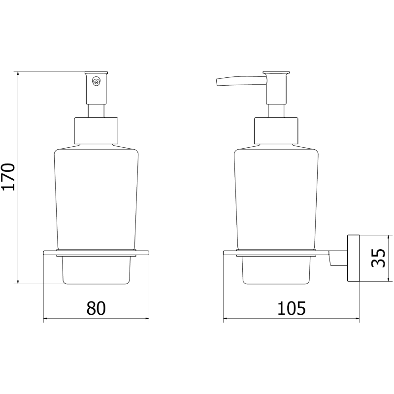 Mexen Arno дозатор за сапун, четкана мед - 70207388-65