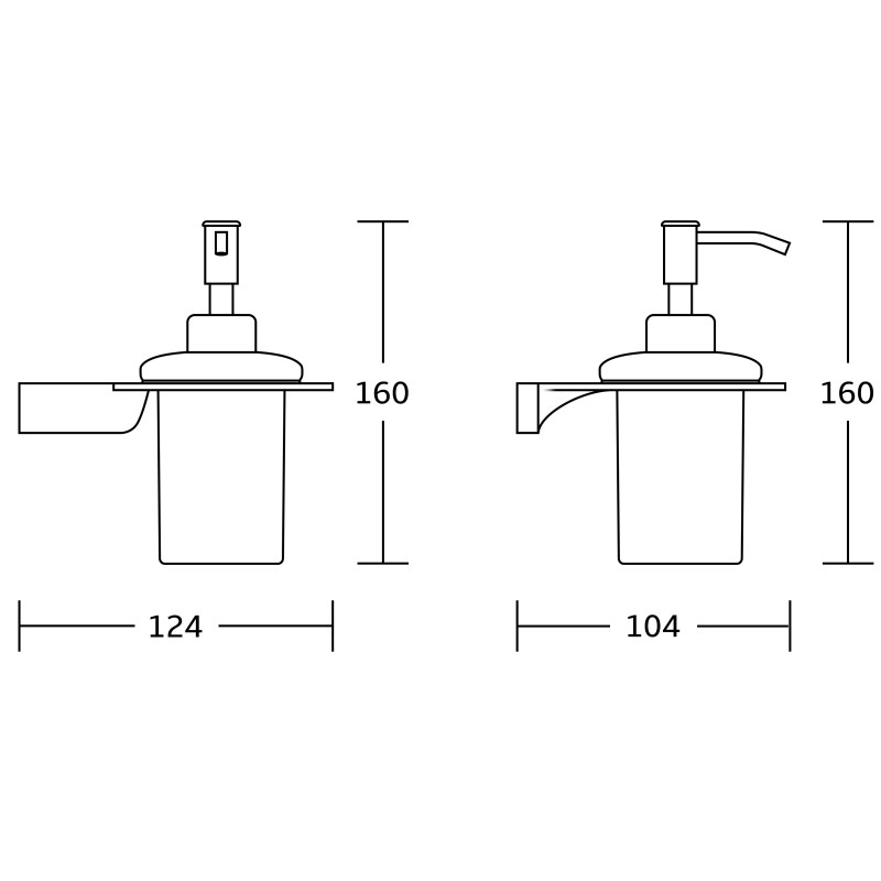 Mexen Rino дозатор за сапун, черен - 70270388-70