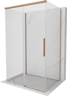 Mexen Rox-3S 3-стенна плъзгаща се душ кабина 155 x 120 см, прозрачна, четкана мед