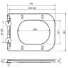 Mexen седалка с плавно затваряне slim, дуропласт, бял гланц - 39090100