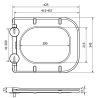 Mexen дъска със забавено падане slim, дуропласт, бяла гланц - 39060100