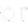 Mexen Remo закачалка за хавлия, златна - 7050732-50