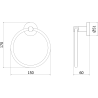 Mexen Remo закачалка за кърпи, черна - 7050732-70