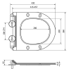 Mexen дъска с плавно падане slim, duroplast, бяла гланц - 39010100
