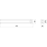 Mexen Remo двойна въртяща се закачалка за кърпи, черна - 70507255-70