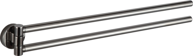 Mexen Remo двойна въртяща се закачалка за кърпи, черен хром - 70507255-73