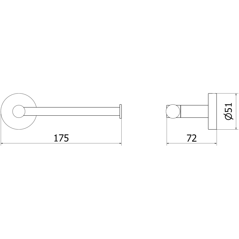 Mexen Remo държач за тоалетна хартия, черен - 70507330-70