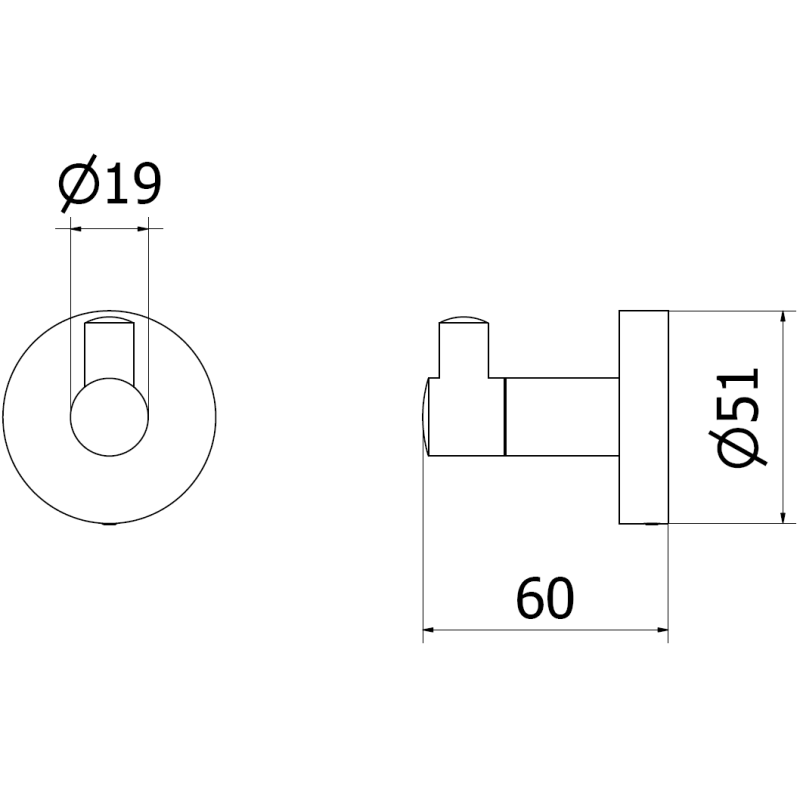 Mexen Remo кука за кърпа, черна - 70507351-70