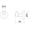 Mexen Remo кука за кърпа, бял - 70507351-20