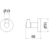 Mexen Remo закачалка за кърпа, розово злато - 70507351-60