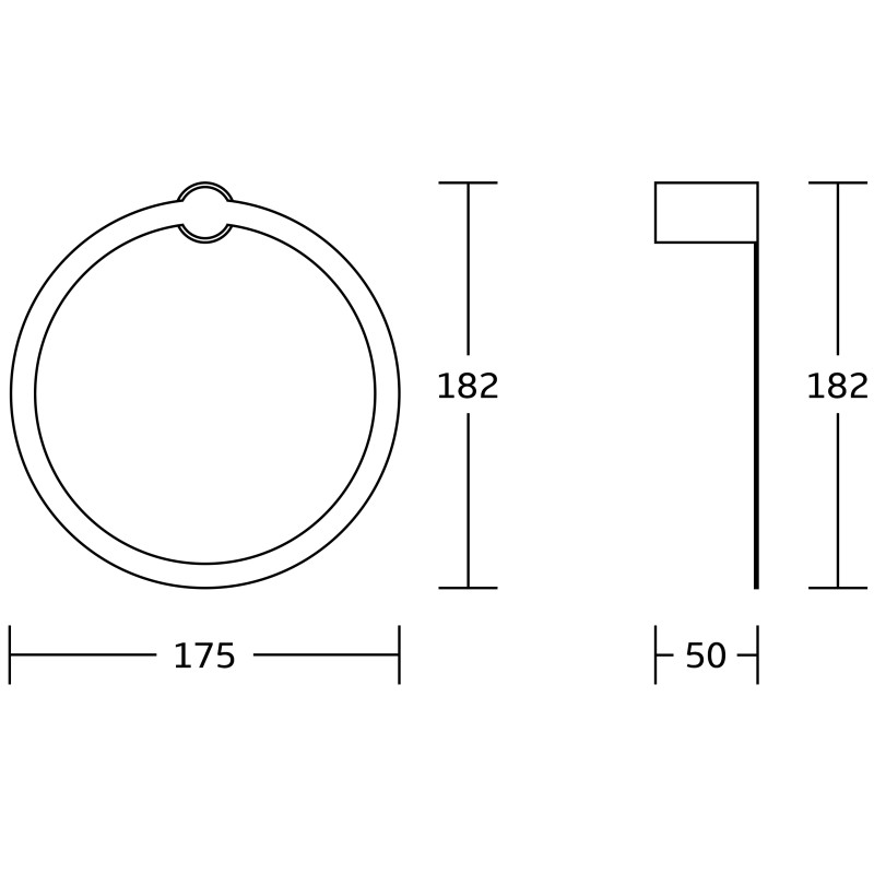 Mexen Base закачалка за кърпи, златна - 7088232-50