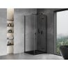 Mexen Mist H Т душ кабина отворена надясно 90 x 90 см, прозрачна, черна - 8A5T-090-090-70-00-P