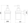 Mexen Remo дозатор за сапун, розово злато - 70507388-60