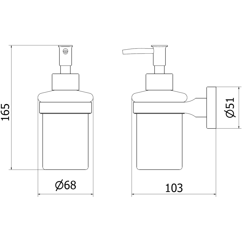 Mexen Remo дозатор за сапун, матирана мед - 70507388-65