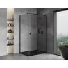Mexen Mist H T кабина за душ с отваряща се врата дясна 95 x 75 см, прозрачна, черна - 8A5T-095-075-70-00-P