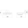 Mexen Remo поставка за сапун, бял - 7050751-20