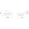 Mexen Remo сапунерка, розово злато - 7050751-60
