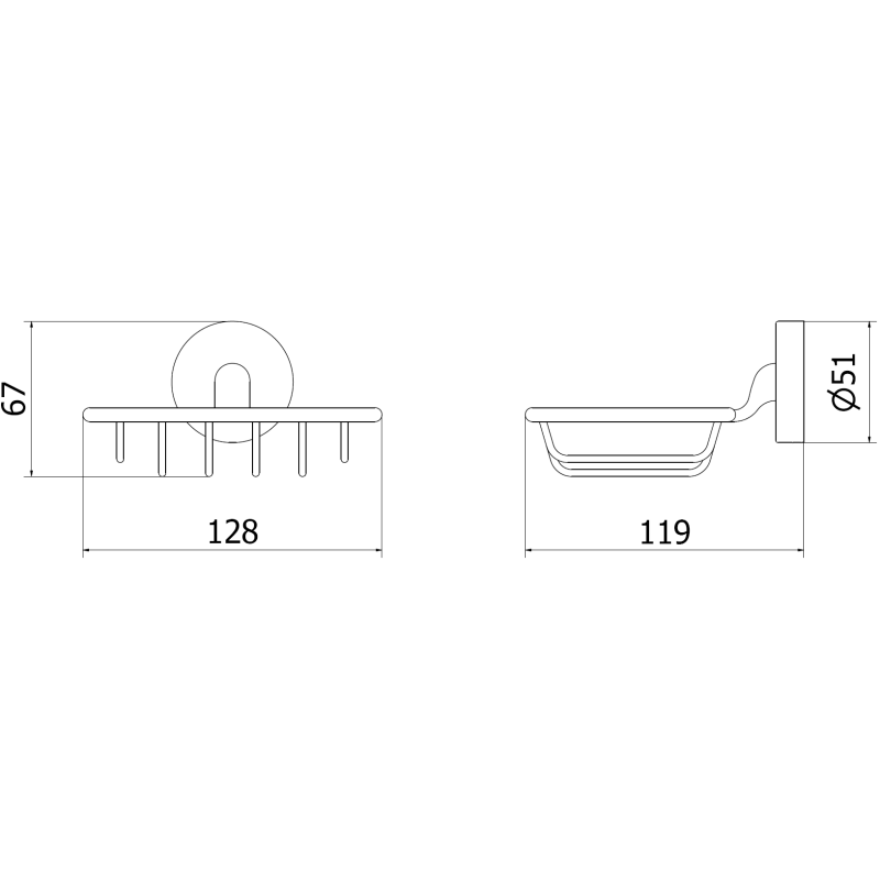 Mexen Remo табличка, черен хром - 7050751-73