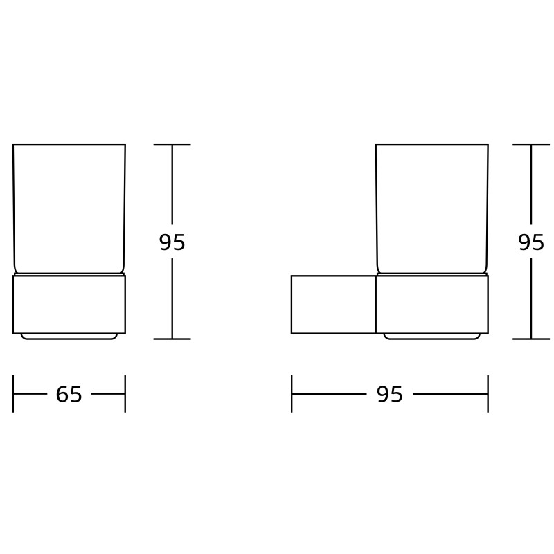Mexen Base чаша за четка за зъби, черно/златно - 7088238-57