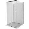 Mexen Rox-3S триделна плъзгаща се душ кабина 110 х 110 см, прозрачна, черна - 8C2-110-110-70-00-3S