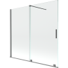 Mexen Velar двукрилен плъзгащ се душ параван 170 x 150 см, прозрачен, gun metal - 896-170-000-01-95