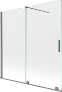 Mexen Velar душ кабина 2-крила плъзгаща се 160 x 150 см, прозрачна, gun metal - 896-160-000-01-95