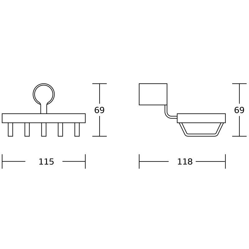 Mexen Base сапунерка, черна/златна - 7088251-57