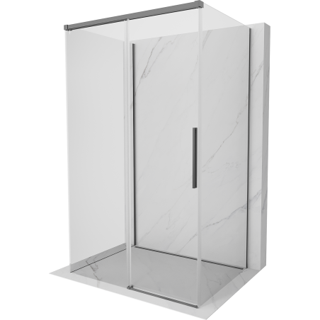 Mexen Rox-3S тристенна душ кабина с плъзгаща се врата 105 x 120 cm, прозрачна, gun metal - 8C2-105-120-95-00-3S