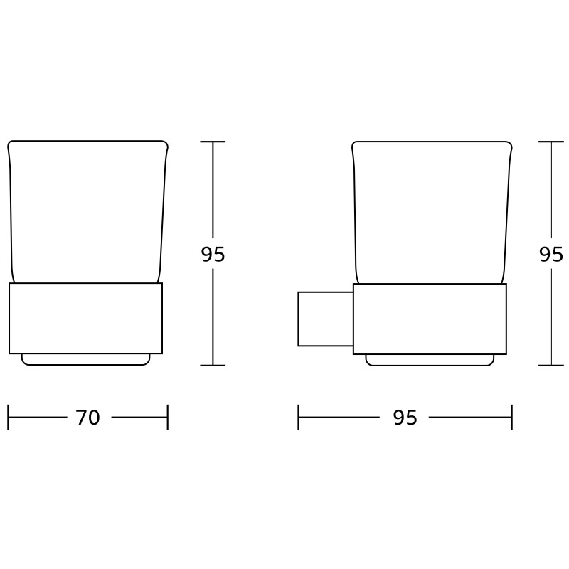 Mexen Adox чаша за четки за зъби, хром - 7018238-00