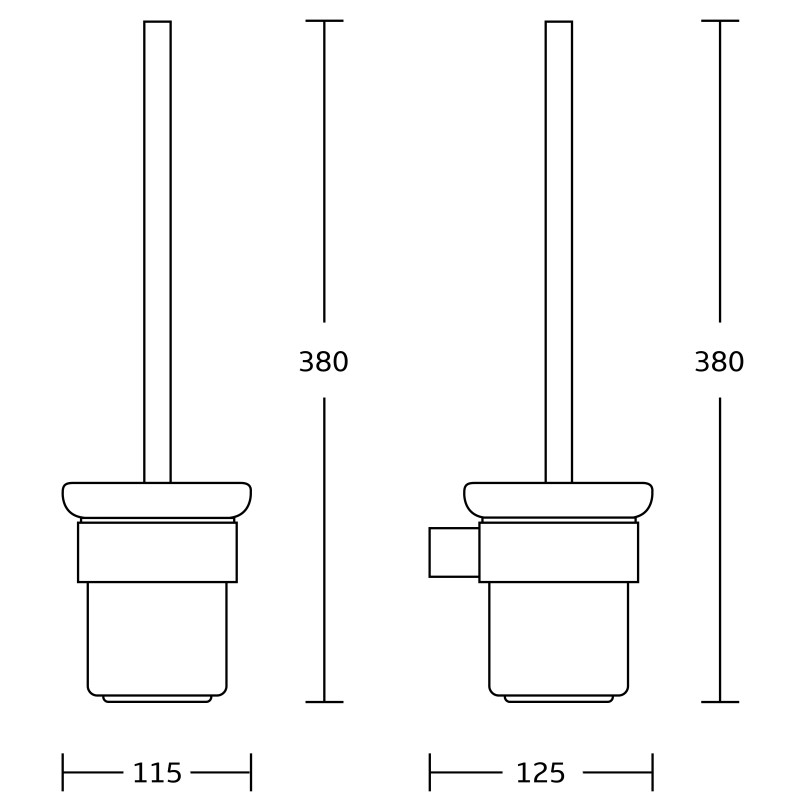 Mexen Adox тоалетна четка, хром - 7018250-00