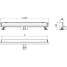 Mexen Flat Wall линеен стенен сифон 2в1 100 cm, златен - 1530100