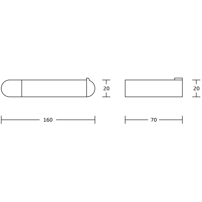 Mexen Adox държач за тоалетна хартия, черен - 7018233-70
